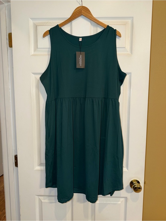 showmall Dresses & Skirts - Sleeveless Midi Dress in Deep Teal Size 3X. NWT
